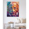 Haft diamentowy - KOLOROWY ALBERT EINSTEIN (Wariant płótno bez ramy, Rozmiar 40x50 cm)