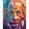 Haft diamentowy - KOLOROWY ALBERT EINSTEIN (Wariant płótno bez ramy, Rozmiar 40x50 cm)