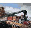 Haft diamentowy - AMERYKAŃSKI EXPRESS (Wariant płótno bez ramy, Rozmiar 40x50 cm)