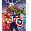 Haft diamentowy - AVENGERS COMICS (Wariant płótno bez ramy, Rozmiar 40x50 cm)