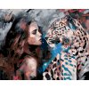 Malowanie po numerach - KOBIETA I LEOPARD