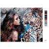 Malowanie po numerach - KOBIETA I LEOPARD