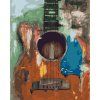 Haft diamentowy - GITARA (Wariant płótno bez ramy, Rozmiar 40x50 cm)