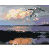 Haft diamentowy - LATAJĄCY IBIS (D. RUSTY RUST) (Wariant płótno bez ramy, Rozmiar 40x50 cm)