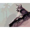 Haft diamentowy - LEŻĄCA PUMA (D. RUSTY RUST) (Wariant płótno bez ramy, Rozmiar 40x50 cm)