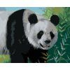 Haft diamentowy - PANDA (D. RUSTY RUST) (Wariant płótno bez ramy, Rozmiar 40x50 cm)