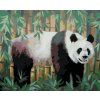 Haft diamentowy - PANDA I BAMBUS (D. RUSTY RUST) (Wariant płótno bez ramy, Rozmiar 40x50 cm)