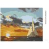Haft diamentowy - ŻAGLOWIEC I ZACHÓD SŁOŃCA NA MORZU (D. RUSTY RUST)
