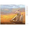 Haft diamentowy - ŻAGLOWIEC W ZACHODZĄCYM SŁOŃCU (D. RUSTY RUST)
