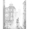 Kropkowanie - Dorożka w deszczu