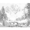 Kropkowanie - Górska chata zimą