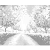 Kropkowanie - SAKURA PRZY POLNEJ DRODZE