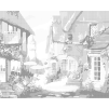 Kropkowanie - Uliczka w kwiatach
