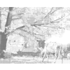 Kropkowanie - KROWA POD DRZEWEM