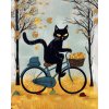 Obrazki na ścianę - Kot na rowerze
