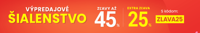 Zľavy až 45 % + naviac zľava 25 %