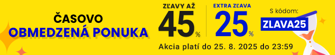 Zľavy až 45 % + naviac zľava 25 %
