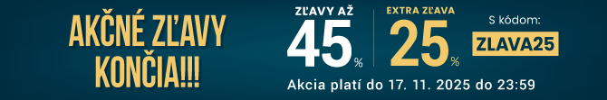 Zľavy až 45 % + naviac zľava 25 %
