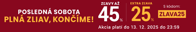 Zľavy až 45 % + naviac zľava 25 %