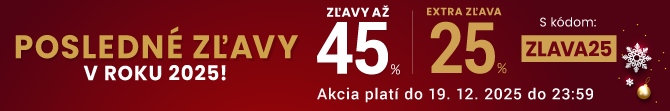 Zľavy až 45 % + naviac zľava 25 %