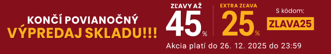 Zľavy až 45 % + naviac zľava 25 %