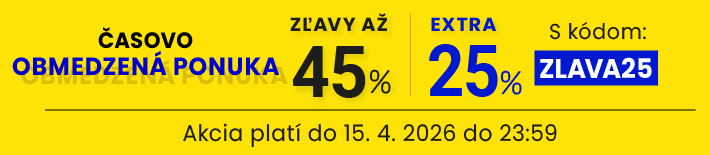 Zľavy až 45 % + naviac zľava 25 %