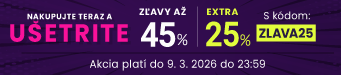 Zľavy až 45 % + naviac zľava 25 %
