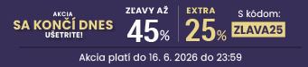 Zľavy až 45 % + naviac zľava 25 %