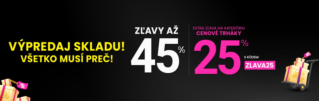 Zľavy až 45 % + naviac zľava 25 %