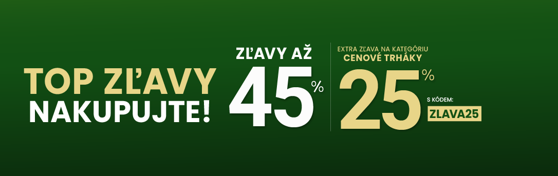 Zľavy až 45 % + naviac zľava 25 %
