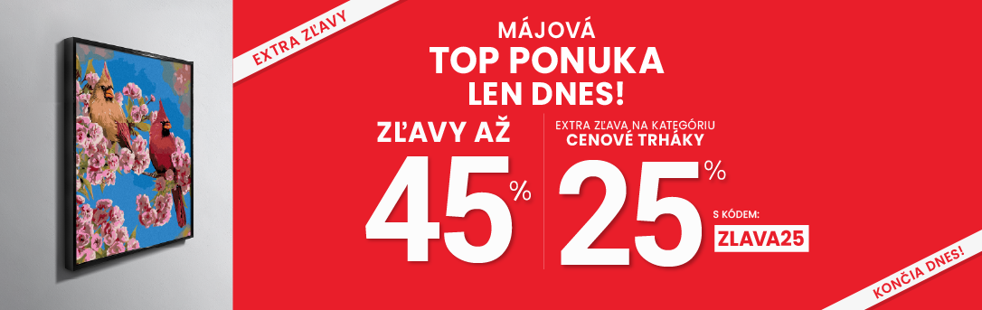 Zľavy až 45 % + naviac zľava 25 %