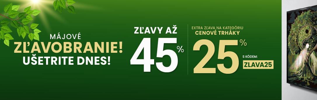 Zľavy až 45 % + naviac zľava 25 %