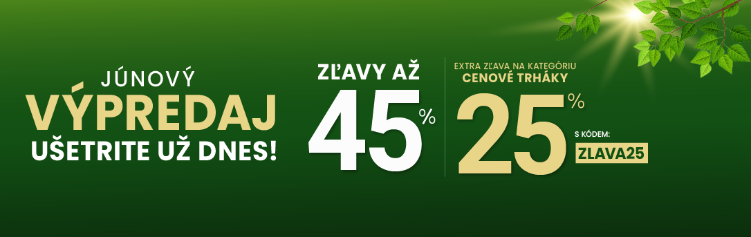 Zľavy až 45 % + naviac zľava 25 %