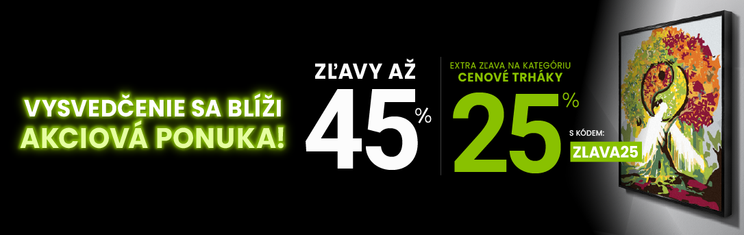 Zľavy až 45 % + naviac zľava 25 %
