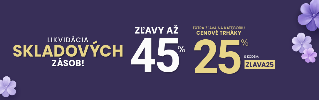 Zľavy až 45 % + naviac zľava 25 %