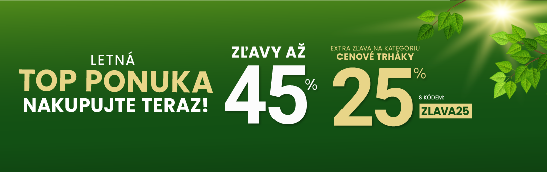 Zľavy až 45 % + naviac zľava 25 %
