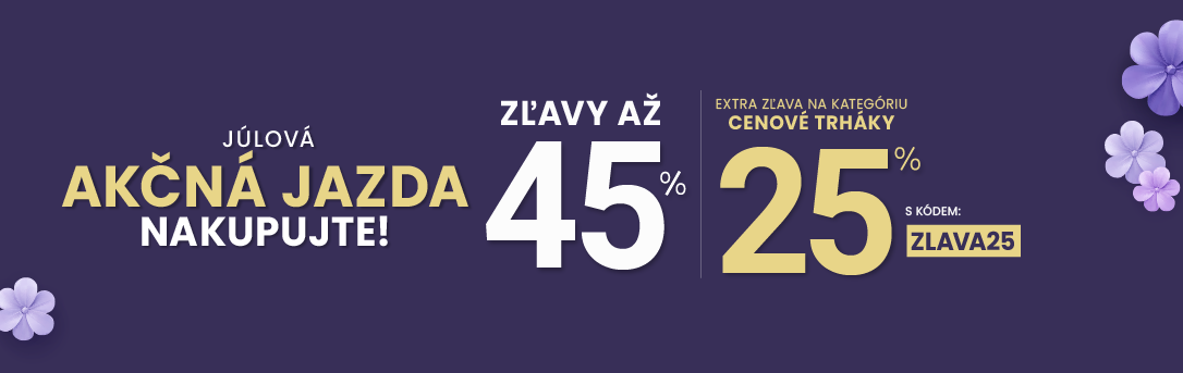Zľavy až 45 % + naviac zľava 25 %