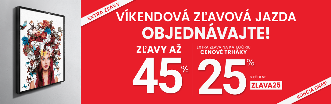 Zľavy až 45 % + naviac zľava 25 %