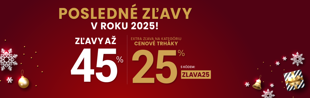 Zľavy až 45 % + naviac zľava 25 %