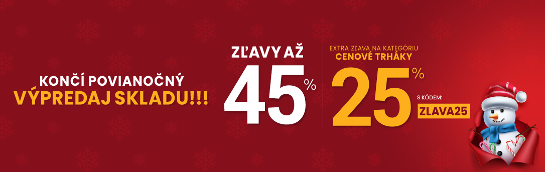 Zľavy až 45 % + naviac 25 %