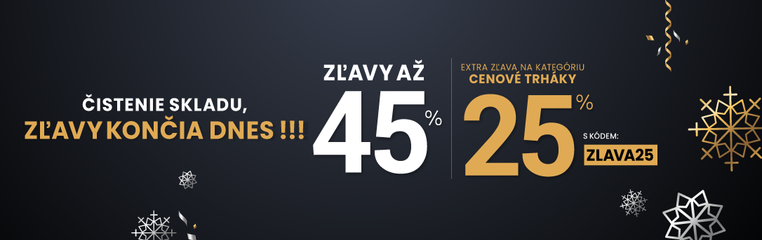 Zľavy až 45 % + naviac zľava 25 %