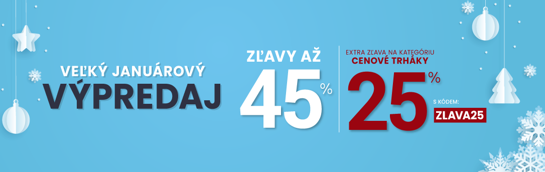 Zľavy až 45 % + naviac zľava 25 %
