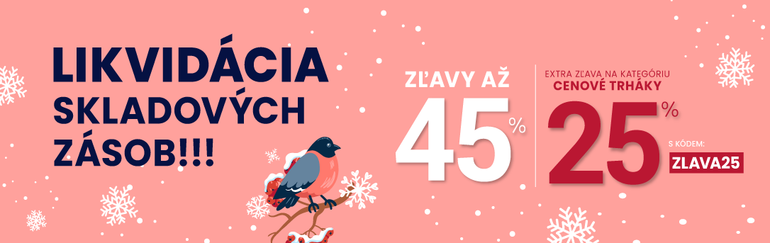 Zľavy až 45 % + naviac zľava 25 %
