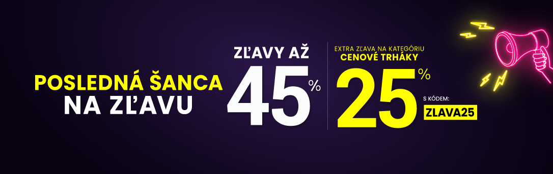 Zľavy až 45 % + naviac zľava 25 %