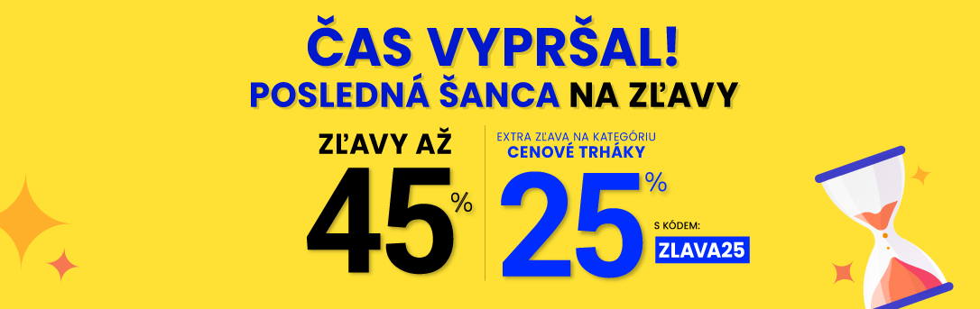 Zľavy až 45 % + naviac zľava 25 %