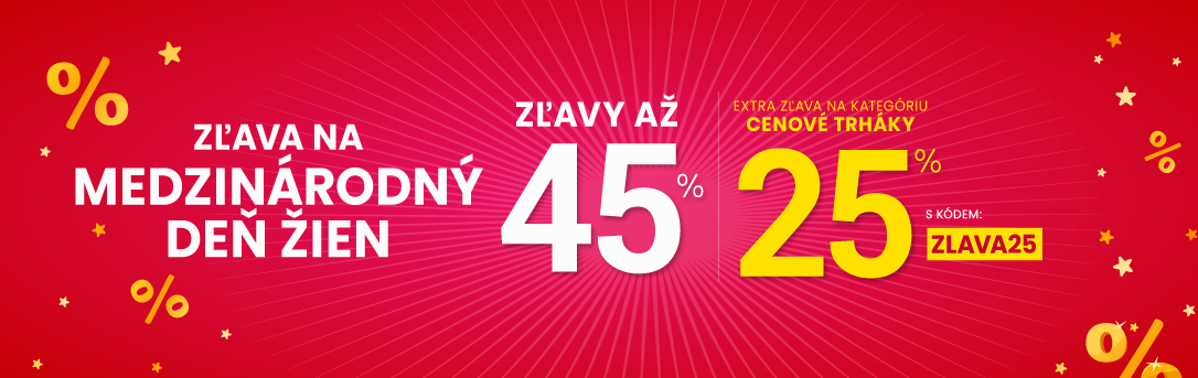Zľavy až 45 % + naviac zľava 25 %