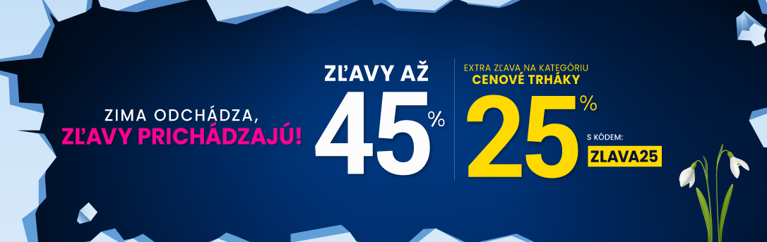 Zľavy až 45 % + naviac zľava 25 %