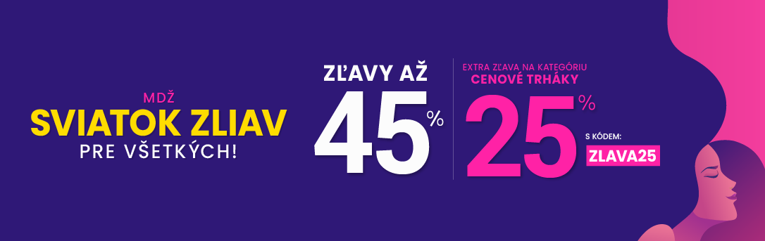 Zľavy až 45 % + naviac zľava 25 %