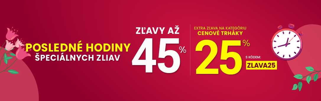 Zľavy až 45 % + naviac 25 %