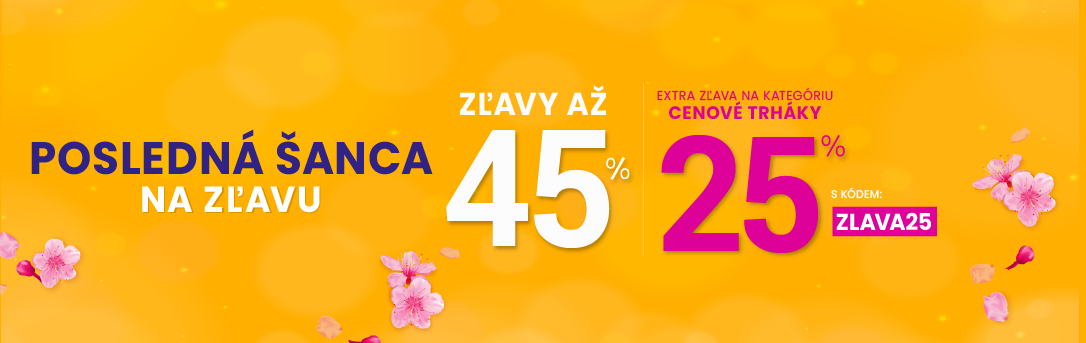 Zľavy až 45 % + naviac zľava 25 %